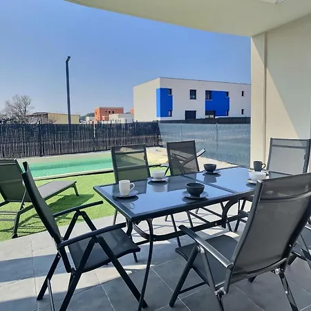 بيت للعطل Agreable Avec Piscine Privee Et Garage Sérignan